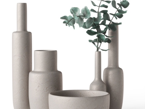  桉树花瓶3d模型 