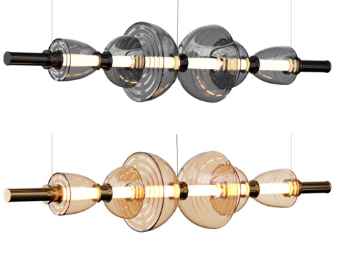  极光亮度吊灯 Vakkerlight3d模型 