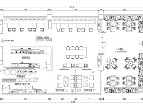 酒吧 最新平面施工图合集cad施工图