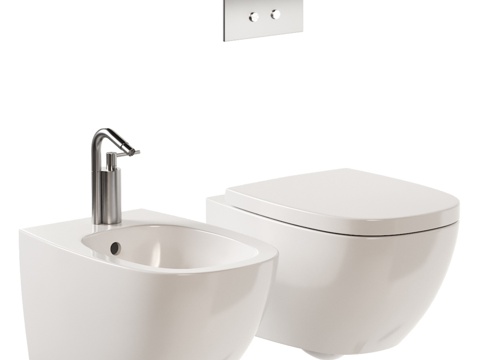  Ceramica Catalano Alvea 壁挂式马桶3d模型 