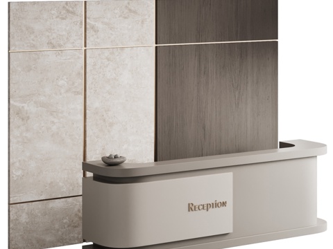  140接待台3d模型 