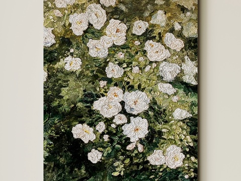 法式复古挂画 油画su模型