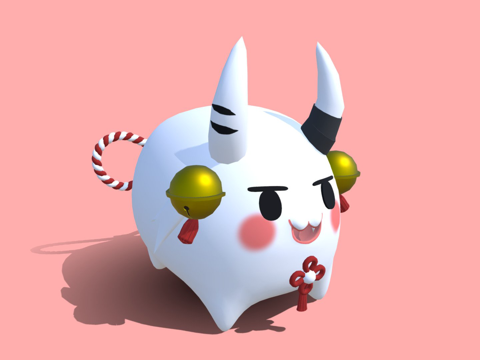  噗哟哟百鬼绫目霍洛莱夫3d模型 