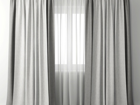  窗帘193d模型 