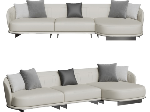  转角沙发3d模型 