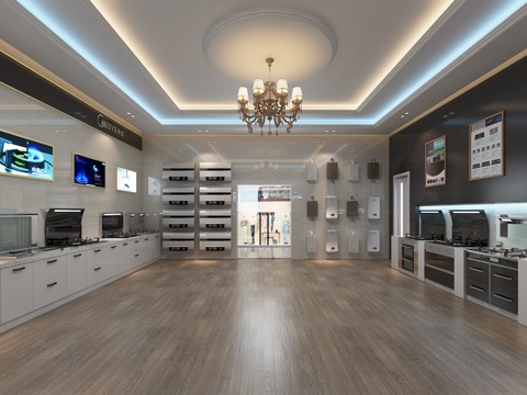  现代厨房家电  吊灯3d模型 