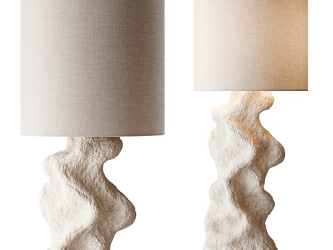  石膏底座落地灯3d模型 