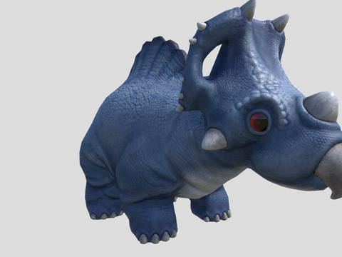  中国角龙棘角龙3d模型 