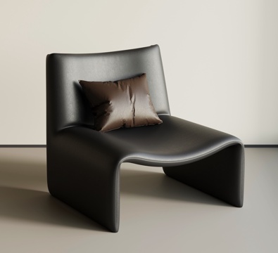 现代意式单人沙发su模型