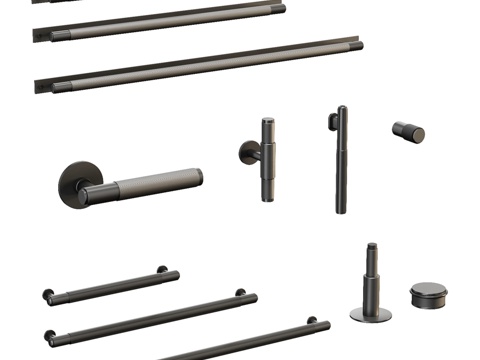  Dantonehome五金把手门挡3d模型 