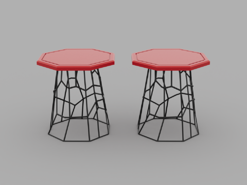  现代风格茶几3d模型 