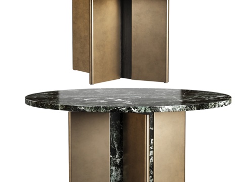  Oliva 圆桌 D1500 餐厅圆桌3d模型 