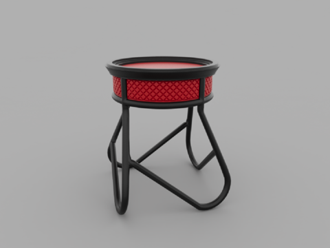  现代风格藤编茶几3d模型 