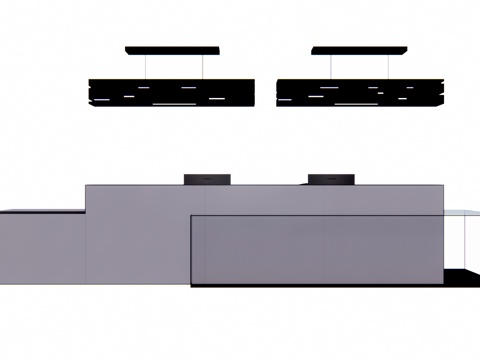 前台 办公 展厅 办公空间 大厅su模型