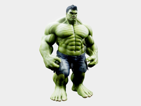  绿巨人电影版绿色巨人角色3d模型 