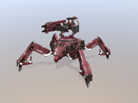  蜘蛛机器人3d模型 