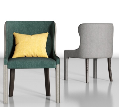  现代布艺单椅组合3d模型 