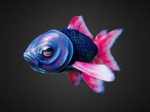  小斗鱼鱼类挑战3d模型 