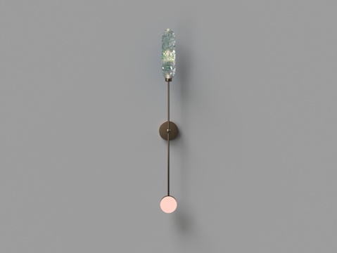  现代金属壁灯3d模型 