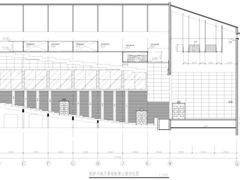 吊顶天花设备检修马道吊挂钢结构CAD施工图cad施工图