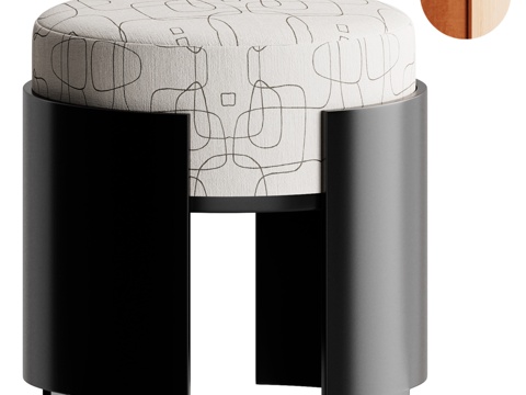  现代小凳子3d模型 