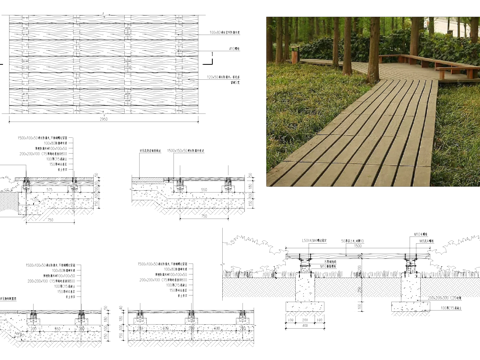 防腐木栈道 木平台 CAD施工图cad施工图