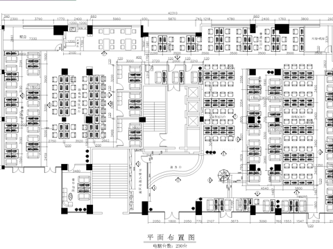 900平电竞网咖 最新全套施工图cad施工图