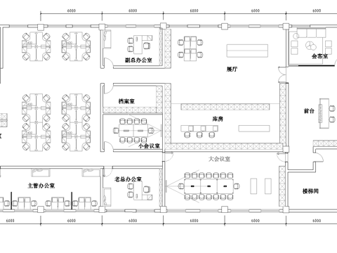 公司办公室 最新平面施工图cad施工图