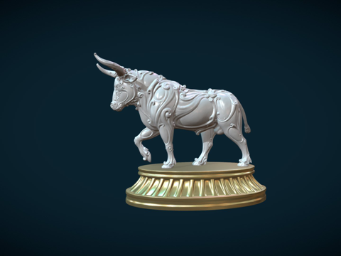  华丽公牛3d模型 