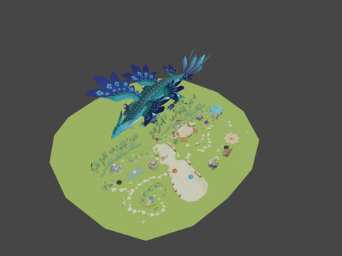  原神史莱姆乐园3d模型 