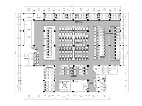 电竞网咖 最新平面施工图cad施工图