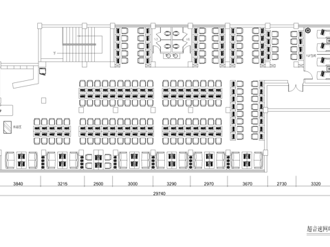400平电竞网咖 最新全套施工图cad施工图