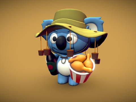  考拉顽皮的Un3d模型 