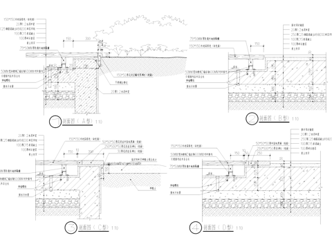 木平台 接铺装接绿地 CAD施工图cad施工图