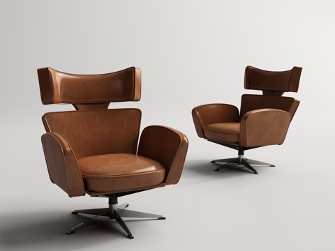  美式简约休闲椅3d模型 