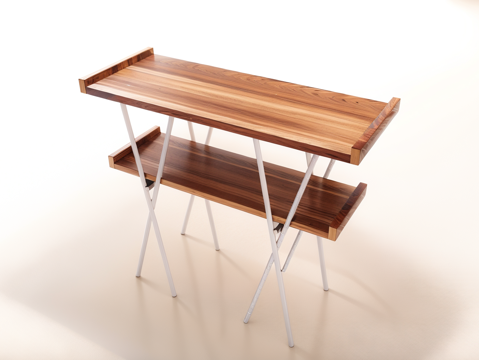 民宿风桌子su模型