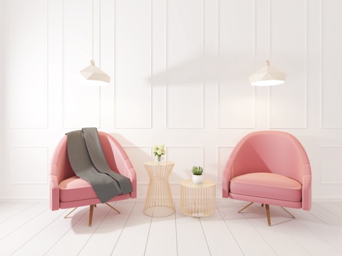  现代休闲椅组合3d模型 