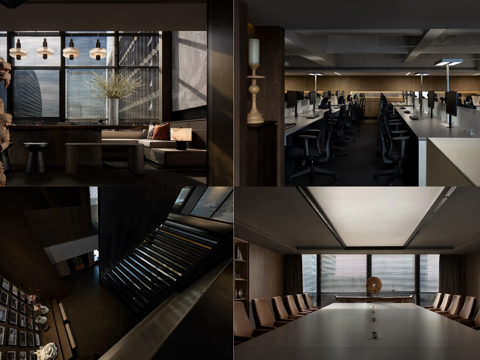 2000㎡设计公司办公室丨施工图丨实景摄影cad施工图