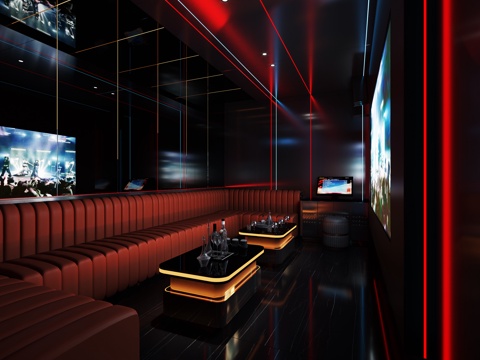  商务KTV  自助KTV  KTV包厢3d模型 