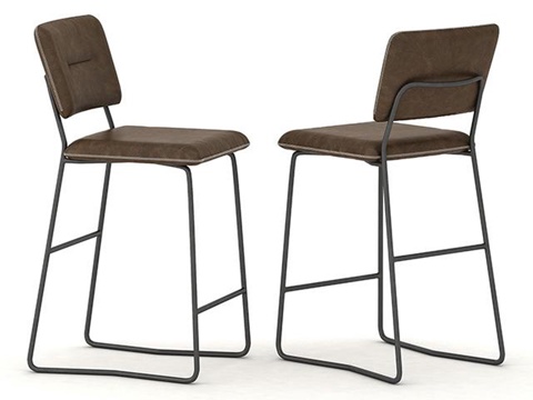  现代吧台椅3d模型 