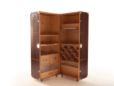 民宿风收纳柜su模型