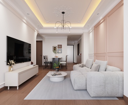  小客餐厅 出租房客餐厅3d模型 