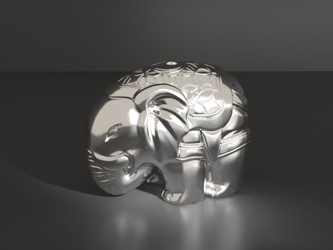  大象胸针3d模型 