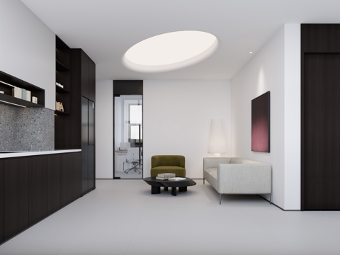  公司休息区 员工休息区 公司茶水间3d模型 