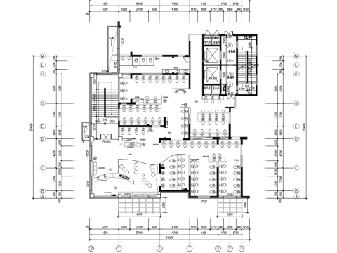 400平电竞网咖 最新平面施工图cad施工图