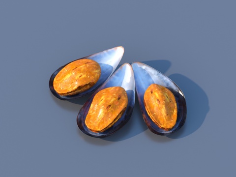  鲍鱼 食物 美食3d模型 
