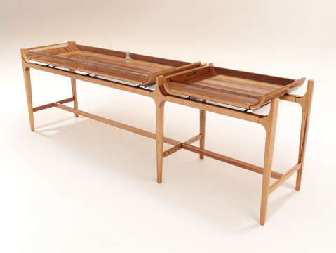 民宿风桌子su模型