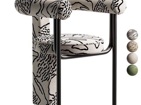  现代单椅3d模型 