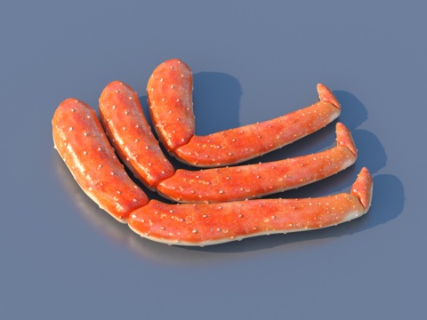  蟹脚 螃蟹 食物3d模型 