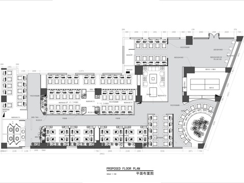 电竞网咖 最新平面施工图cad施工图